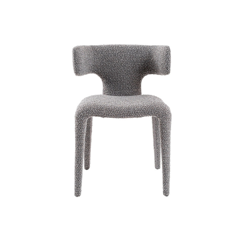 Margart 18.7'' H Upholstered Parsons Chair, Medium Gray Boucle