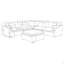 Canapé modulaire rembourré 6 pièces 6 pièces