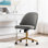 Chaise de bureau pivotante en velours Gael