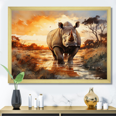 Rhinocéros «A Vast Sunset» - impression