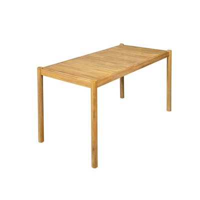 Table de salle à manger de patio - en bois, espace de jardin classique spacieux, stable