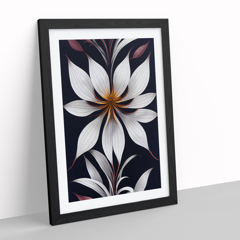 Flower From Within - Wall Art, Black Framed, 64cm H x 46cm W x 2cm D