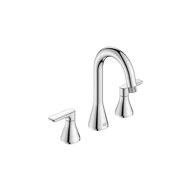 Robinet de salle de bain à large entraxe avec bonde, Chrome