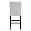 Mobilier de salle à manger - Table carrée à hauteur de comptoir avec faux marbre, 4 chaises, fabrication en bois massif et plateau en marbre, sièges rembourrés, décor moderne