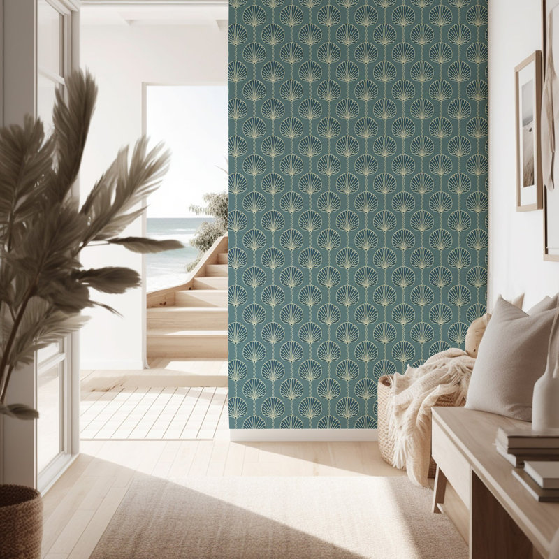 Papier peint Deco Lily - Dolphin Blue
