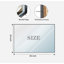 Square Angle Black Metal Bathroom Mirror - Rectangular Wall Mounted Hanging Plates HD Shatterproof for Bathroom