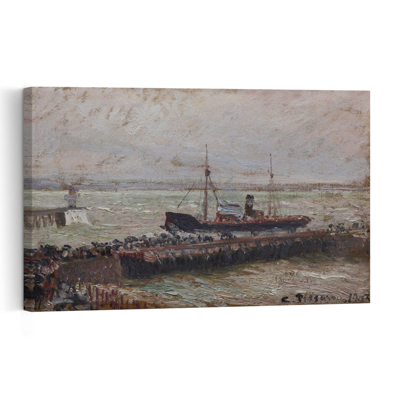 Ship Entering The Harbor At Le Havre, 1903 Contemporary Coastal Seascape Wall Art Print, 30.48cm H x 45.72cm W