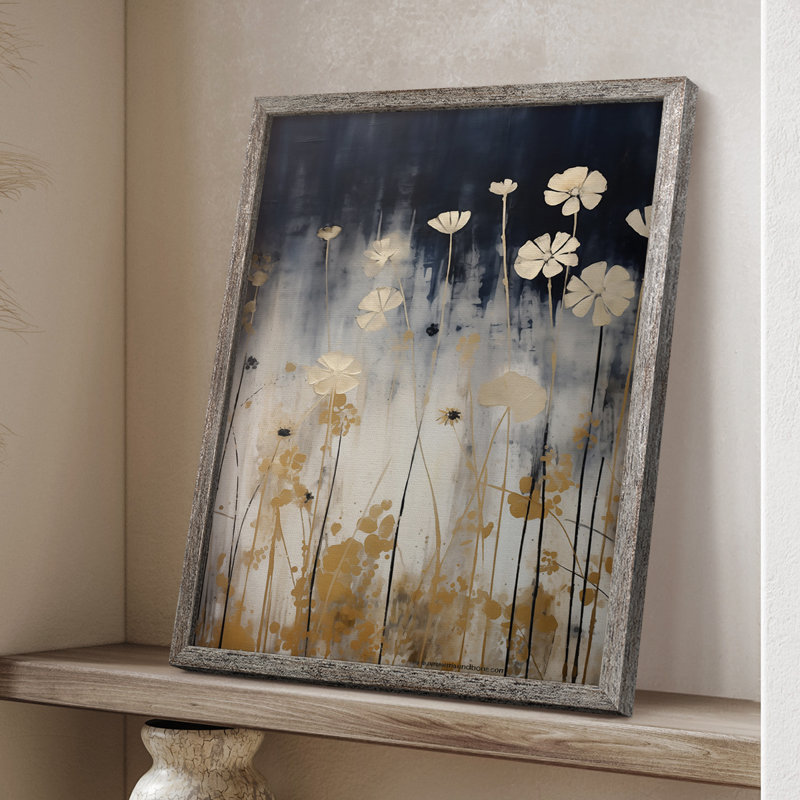 Reproduction encadrée FLORAL Series CDX III - bois massif, H 21 po x l 17 po