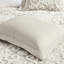 Taupe, 100% coton, housse de couette mini, broderie tridimensionnelle, taies décoratives, médaillons cachés à dossier, fermeture à boutons