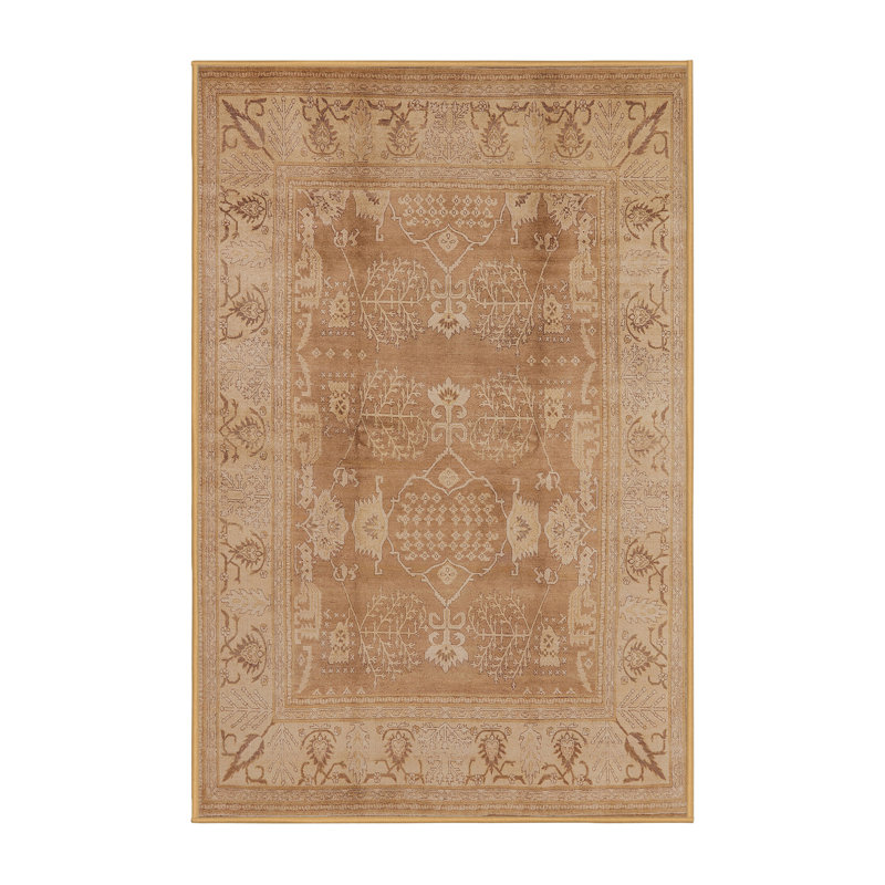 Tapis brun à motif oriental, Rectangle 2 pi x 3 pi
