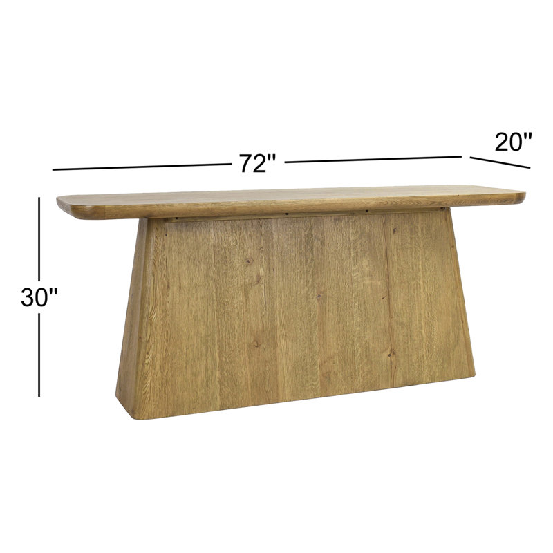 72'' W Console Table, Light Brown