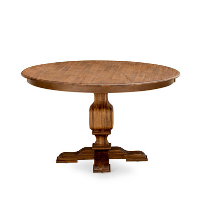 Modern Dining Table with Acacia Wood Round Tabletop, (Finish Option)