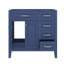 Meuble-lavabo de 36 po sans lavabo - Base d'armoire seulement équipée de tiroirs fonctionnels-1815833287