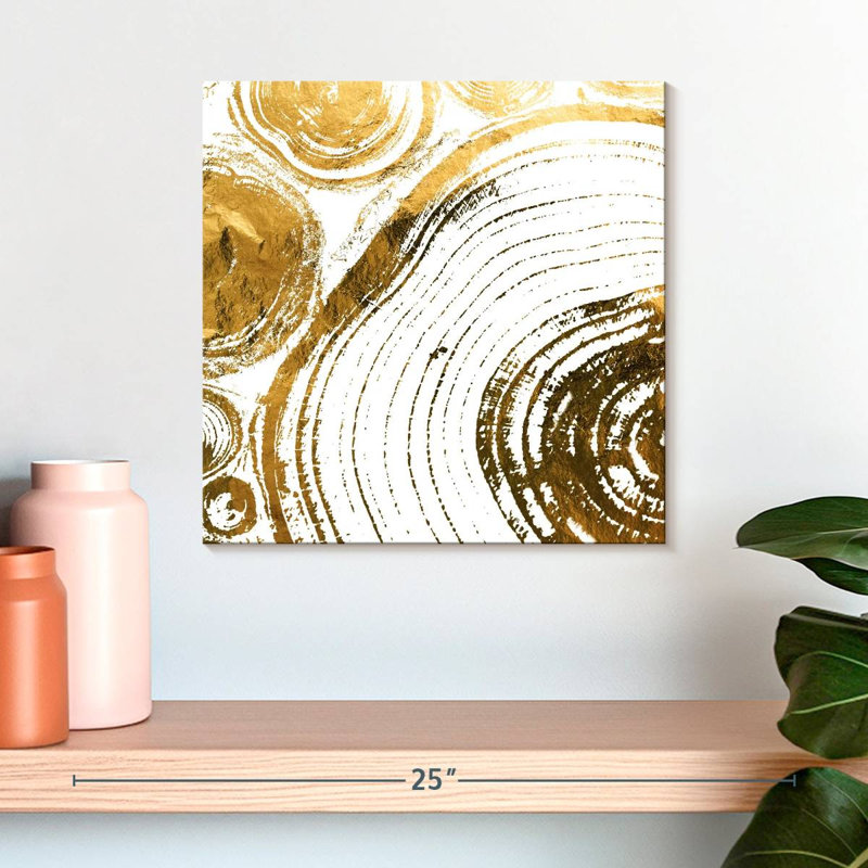 Golden Rings, reproduction d'art sur toile, H 16 po x l 16 po
