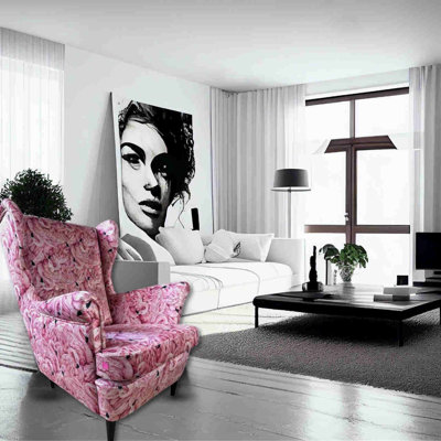 Alyah Velvet Wingback Chair