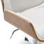 Chaise de bureau Elle Decor Ophelia, dossier et siège courbés courbés, base pivotante chromée, tissu-836114219