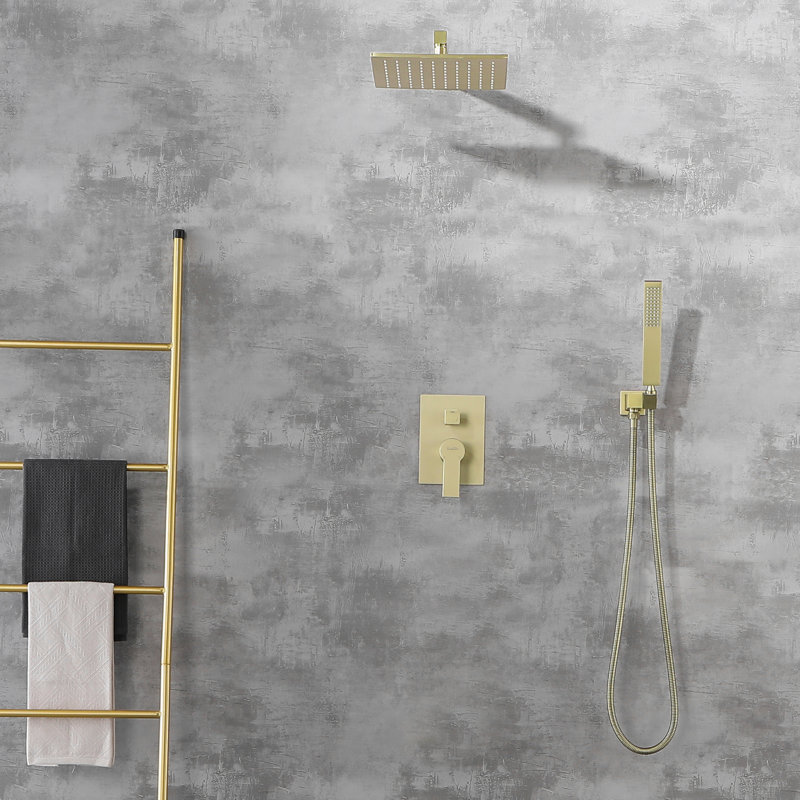 All-In-One Kit with Rough in-Valve, Brushed Gold