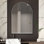 Armoire de salle de bain avec miroir et tablettes réglables - Encadrement en métal arqué encastré blanc de 24 po x 36 po pour une organisation sophistiquée