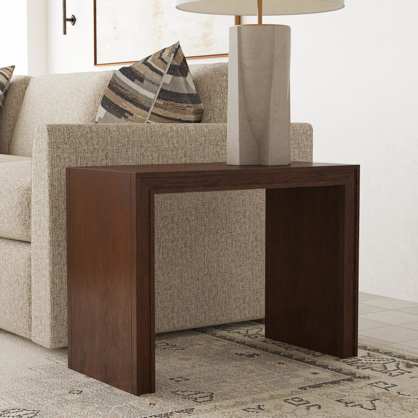 Southampton 29" End Table, Dark Brown