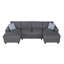 Canapé modulaire en U ultra confortable avec coussins moelleux, sièges polyvalents et chaises longues relaxantes pour le confort de la maison-751833404
