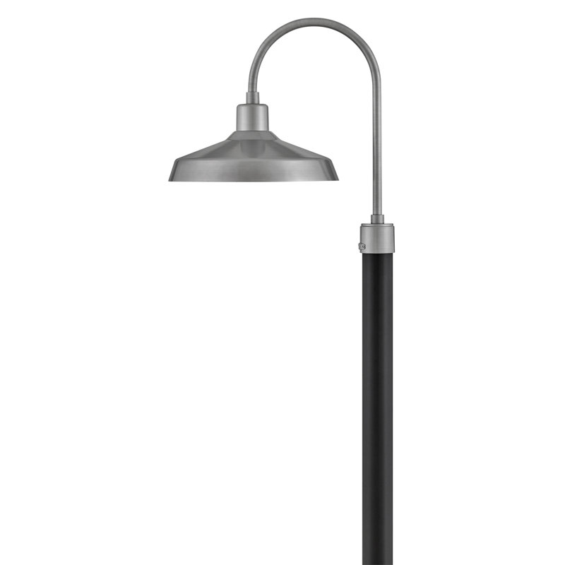 Forge Post Lantern, Antique Brushed Aluminum