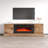 Horus 78.7" Modern TV Stand with Electric Fireplace, Matte Finish, Media Storage-621347445