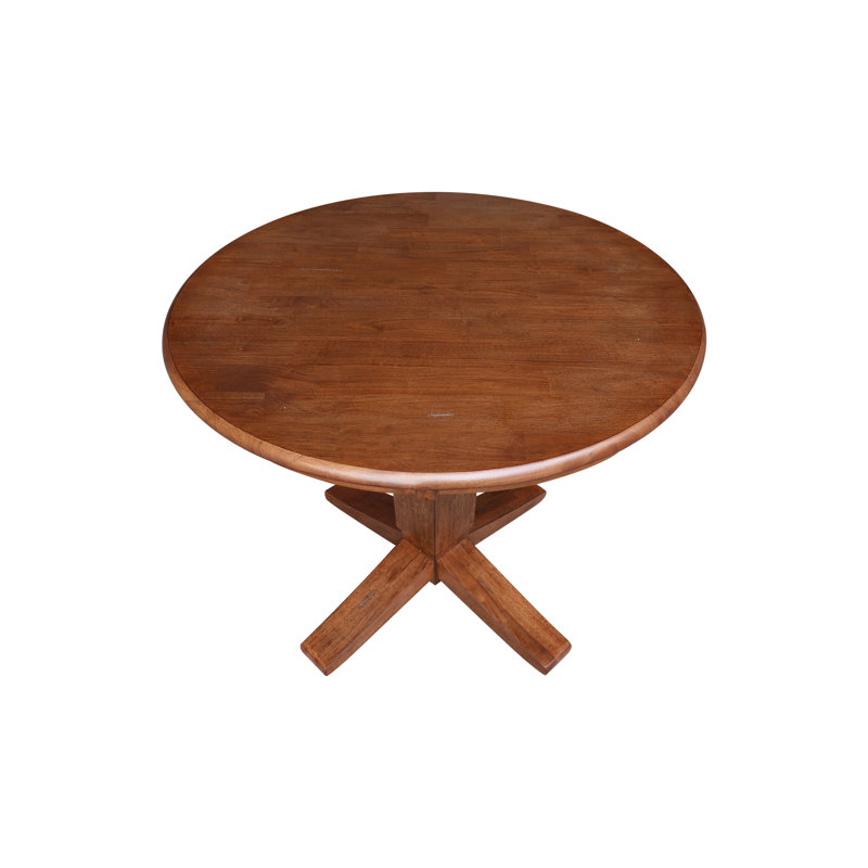 Table de salle à manger Grachan Ronund, H 29,9 po x L 36 po x l 36 po, Chêne vieilli