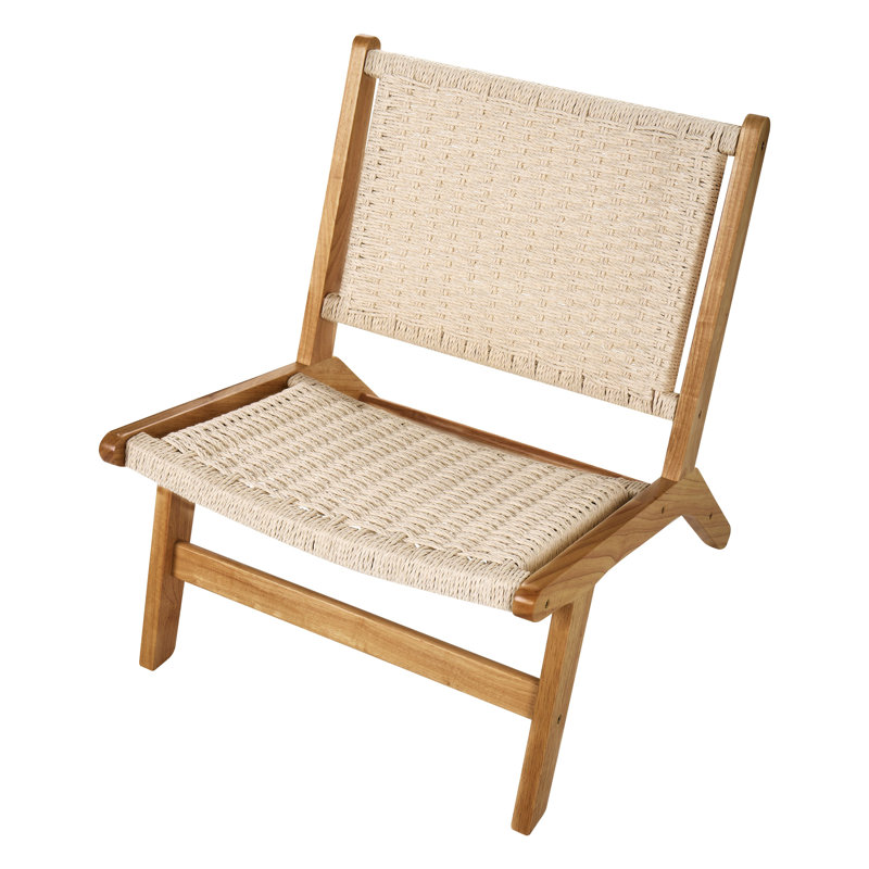 Upholstered Accent Chair, Brown Wood