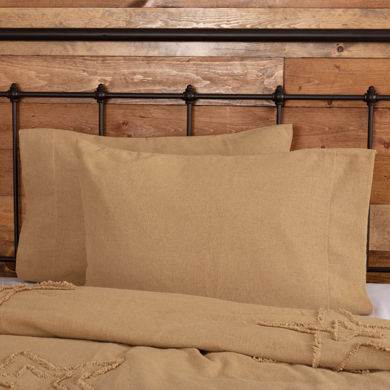  Taie d'oreiller 100% coton Burlap, Roi, Blanc antique