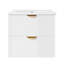 Meuble-lavabo mural moderne de 24 pouces avec 2 tiroirs - idéal pour les petites salles de bain-1142949608