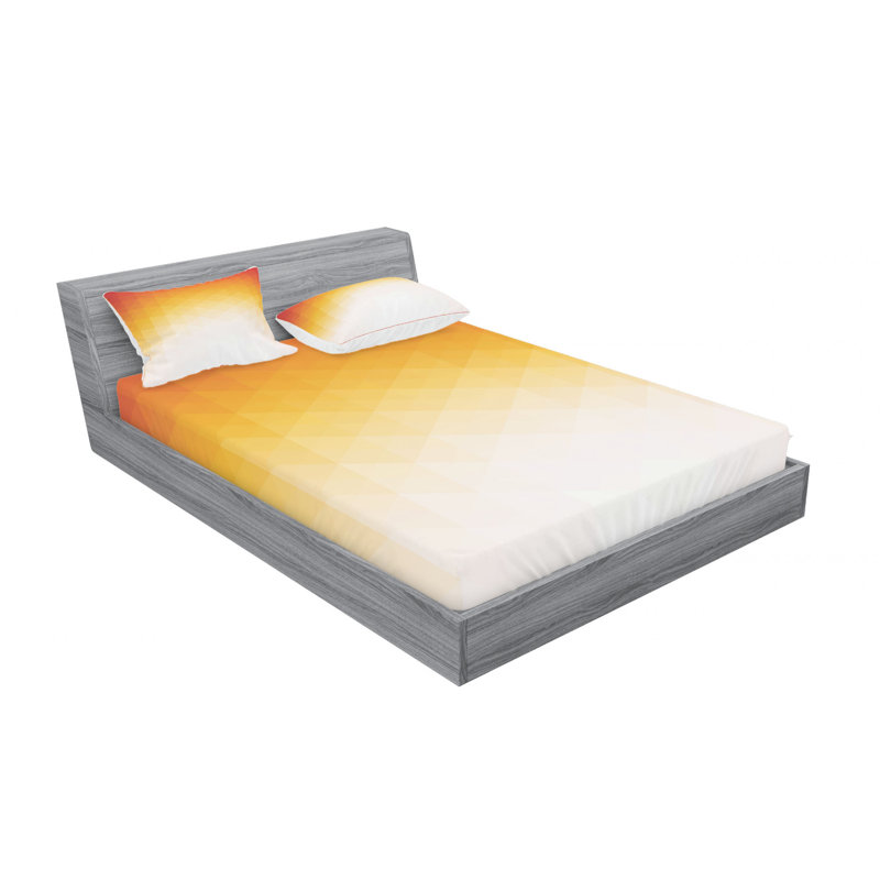Microfiber Geometric Sheet Set, Full Sheet Set with Fitted Sheet