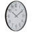 ITC Round Plastic Wall Clock 19.38 Inches - Black
