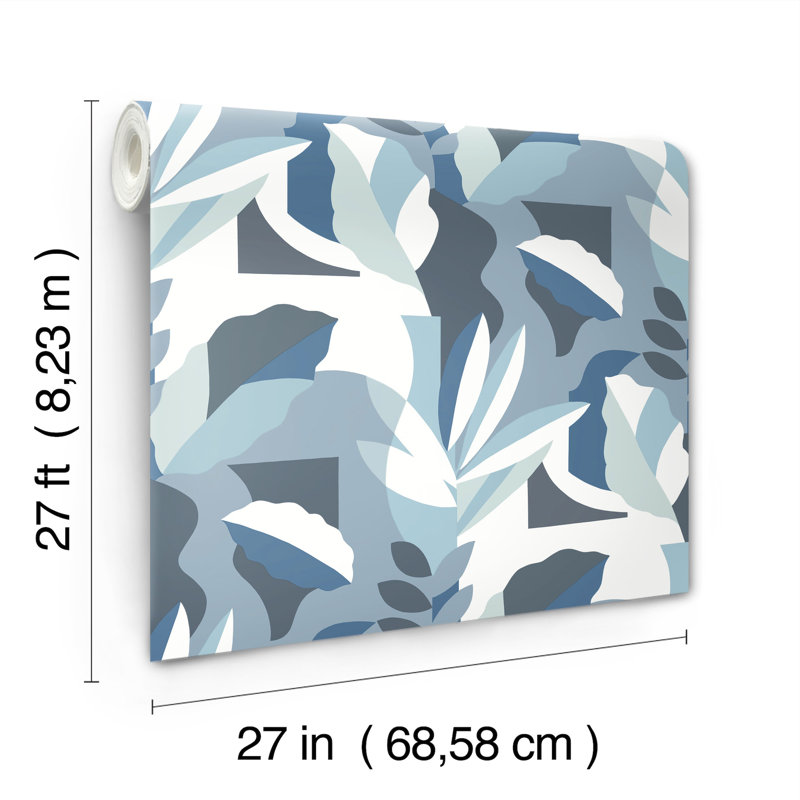 Papier Colle Wallpaper, Blue