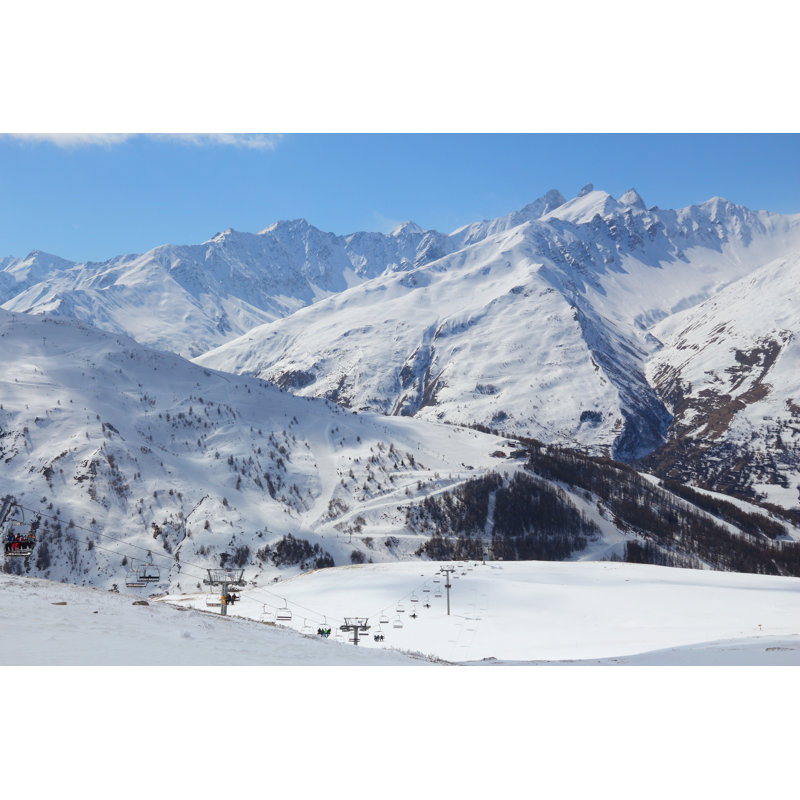 French Alps Snow - Wrapped Canvas Print, 20cm H x 30cm W