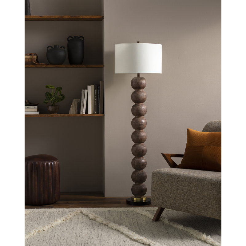 Lampe sur pied 62 po Kee, Brun