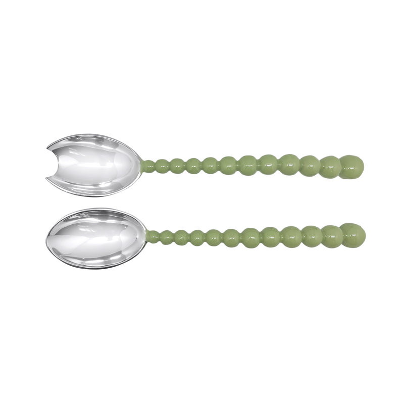 Ensemble de 2 assiettes à salade 11 po Pearled, Vert