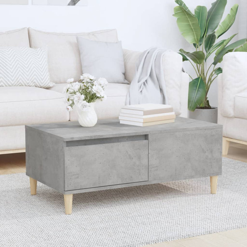 Zahir Coffee Table 90x50x36,5 cm Engineered Wood, Grey