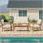 Acacia Classic Outdoor Coffee Table, Durable And Timeless Design For Garden And Patio Use
