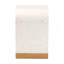 Table de bout en nacre de Capiz beige et blanche