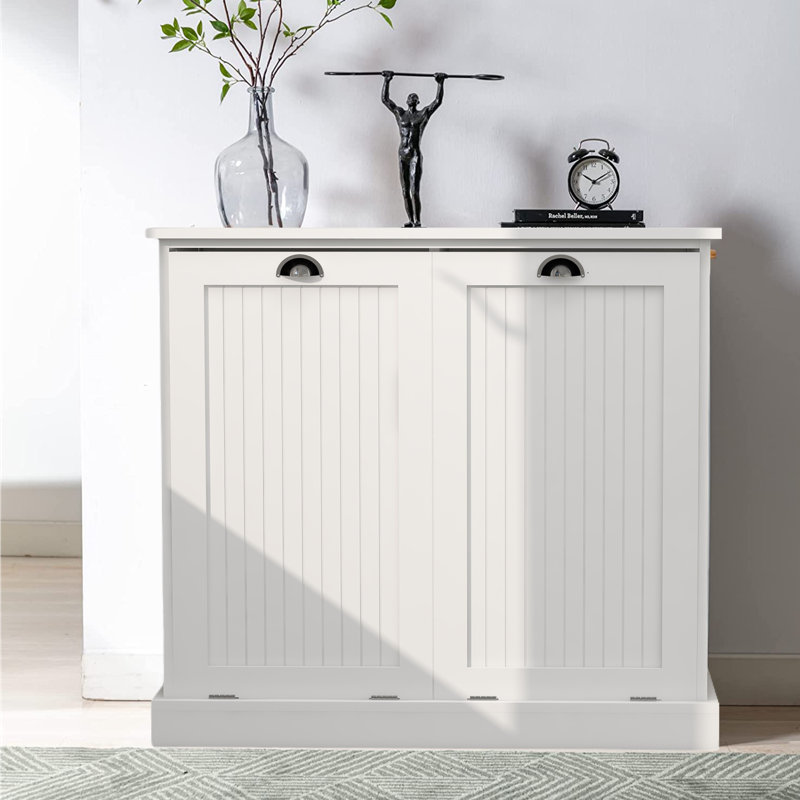 Solid Wood Cabinet Trash Can