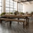 Eternity Rectangular Solid Pine Farm Dining Table with Folding X-Style Legs-88870828-88870827