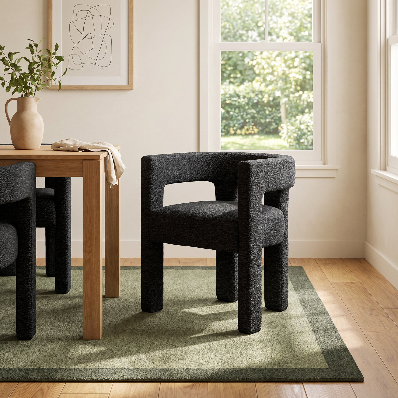 Cedernier Dining Armchair, Black