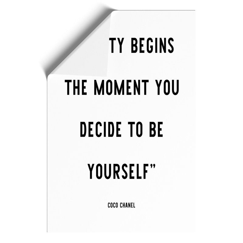 Beauty Begins - Frameless Print, 42cm H x 30cm W x 0.1cm D