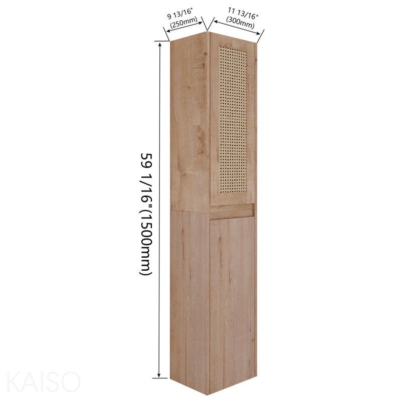 Armoire latérale de salle de bain 12 po, portes à fermeture douce, montage flottant, 00512imo-00112imo