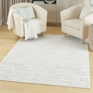 Ebern Designs Prasun Ivory Modern Indoor Rug