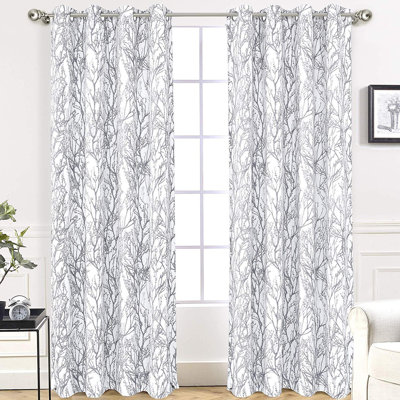 Ensemble de 2 panneaux de rideaux occultants pour chambre à coucher avec rideaux occultant et isolant avec œillets pour salon