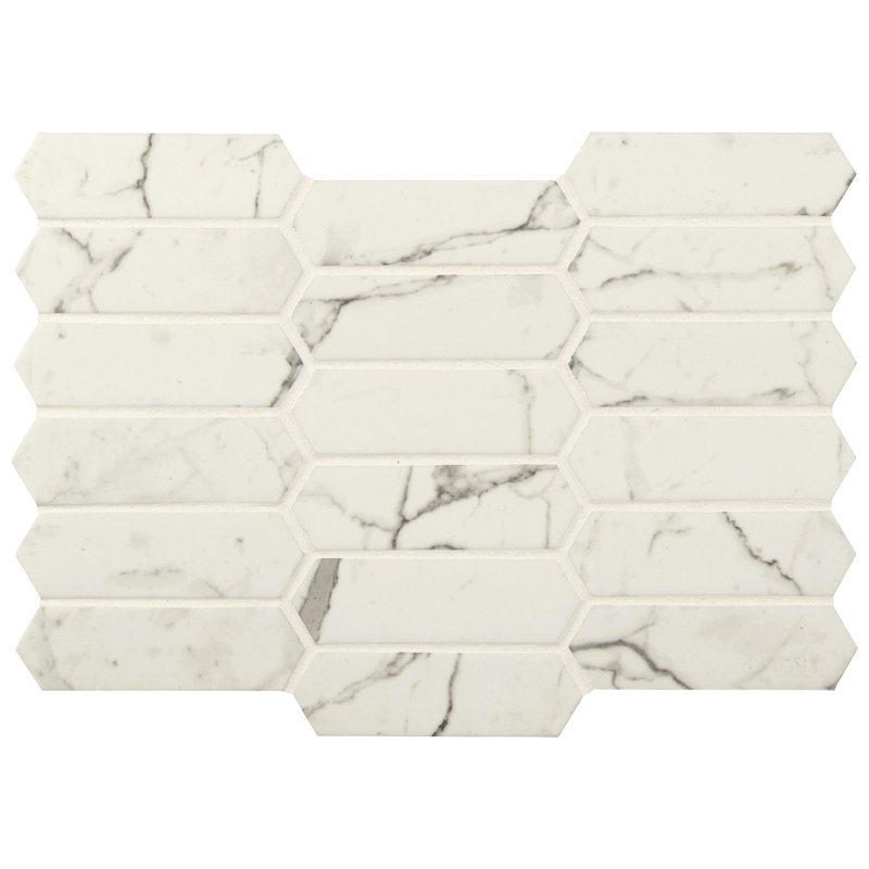 Montessa Petra Velora Spire 10 in. x 14 in. Glossy Glass Mosaic Floor and Wall Tile