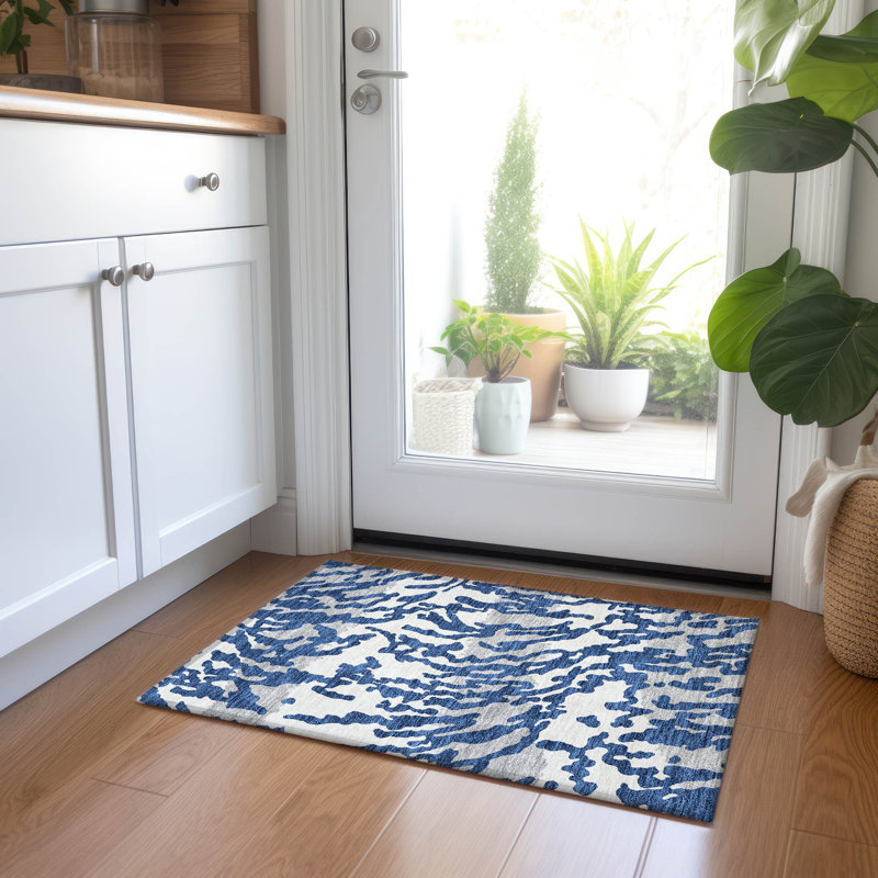  Tapis intérieur / extérieur mâle avec envers antidérapant, Rectangle 1 pi 8 po x 2 pi 6 po