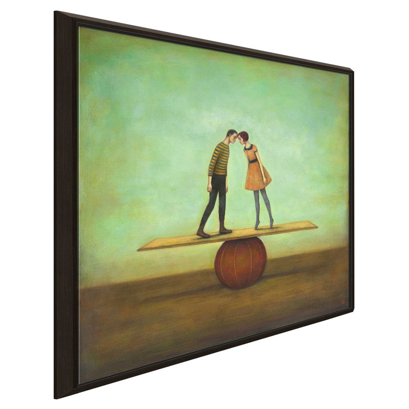 " Finding Equilibrium " by Duy Huynh, Espresso Floater Frame, 39.5" H x 39.5" W x 2" D
