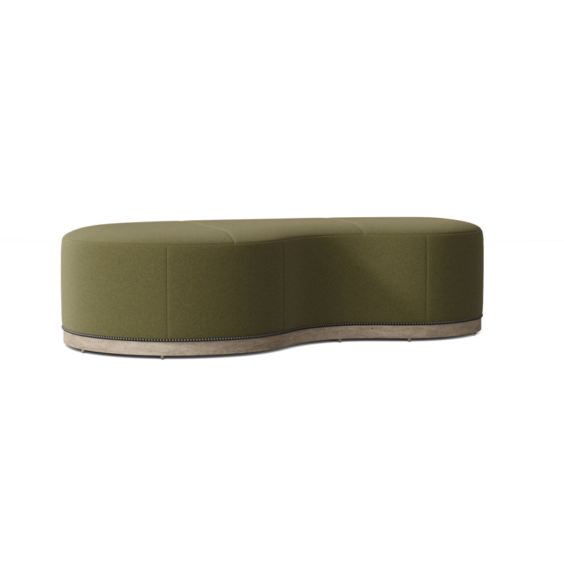 Madeline 61'' Wide Cocktail Ottoman, Tobacco, 8789 Sage 100% Polyester